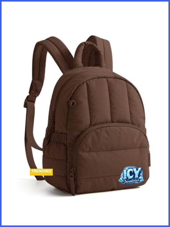 Quilted Lightweight Mini Backpack for Women, Water-Resistant Anti-Theft Daypack main image 6